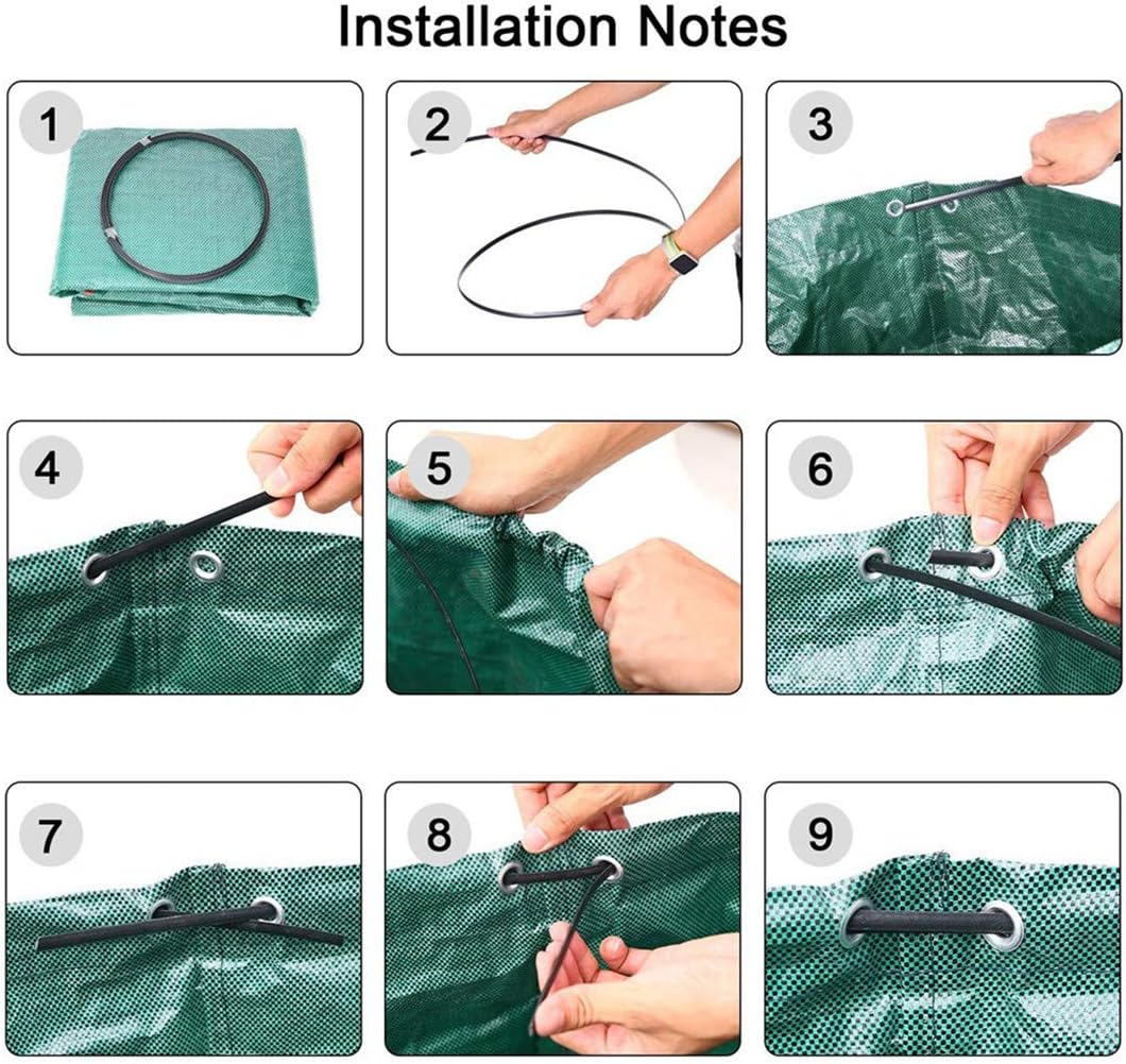 Reusable Gardening Lawn Leaf Bag, 272L, Green, 1 Count V1259-DP01-A-2474