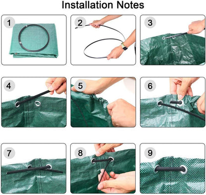Reusable Gardening Lawn Leaf Bag, 272L, Green, 1 Count V1259-DP01-A-2474