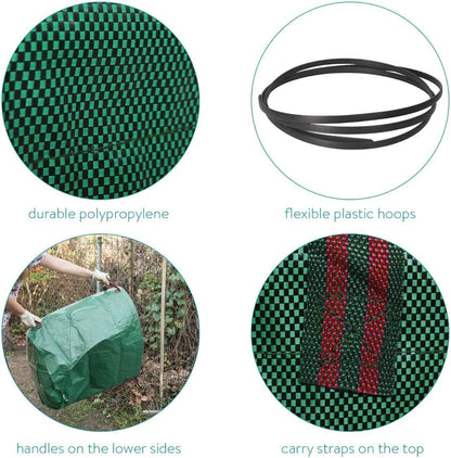 Reusable Gardening Lawn Leaf Bag, 272L, Green, 1 Count V1259-DP01-A-2474