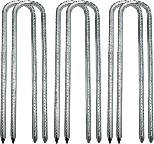 Ground Stakes, Tent Nails, Ground Anchors Garden Staples Steel Galvanized Pegs, Heavy Duty U Landscape Pins V1259-DP01-A-2478