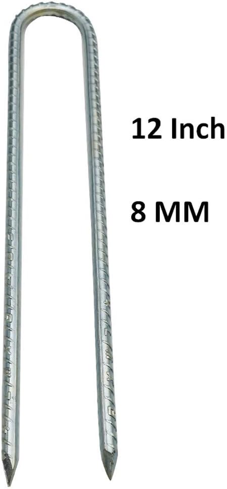 Ground Stakes, Tent Nails, Ground Anchors Garden Staples Steel Galvanized Pegs, Heavy Duty U Landscape Pins V1259-DP01-A-2478