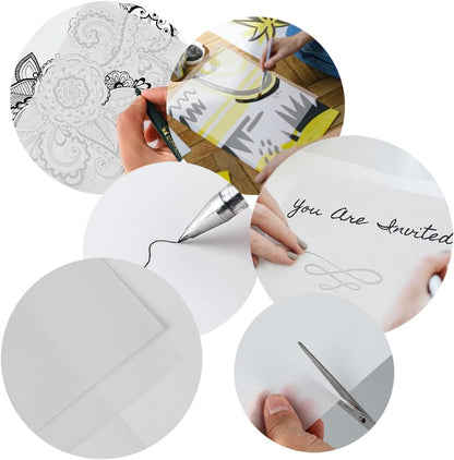 Translucent Sulfuric Paper A4 Tracing Paper 50 Sheets Copy Transfer Sulfuric Acid Paper for Animation V1259-DP01-A-2483