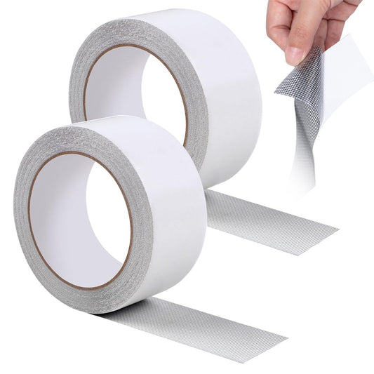 Window Screen Repair Kit, Screen Repair Tape 2PCS Strong Adhesive Patch Tape Fiberglass Covering Mesh Repair V1259-DP01-A-2489