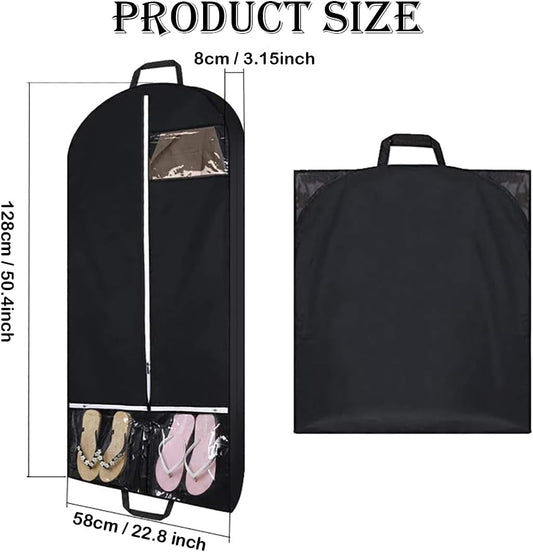 Garment Bags Hanging Clothes Travel, 50.4 Inch Long Suit Bags Cover for Women Dresses and Men Coats V1259-DP01-A-2492