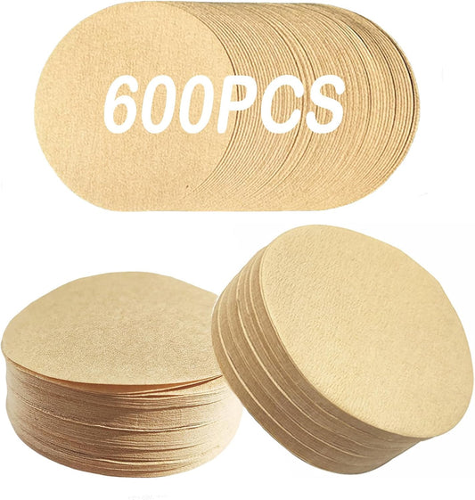 Disposable Replacement Coffee Paper Filters, 600 Counts 64mm Natural Unbleached Disposable Coffee Paper V1259-DP01-A-2498