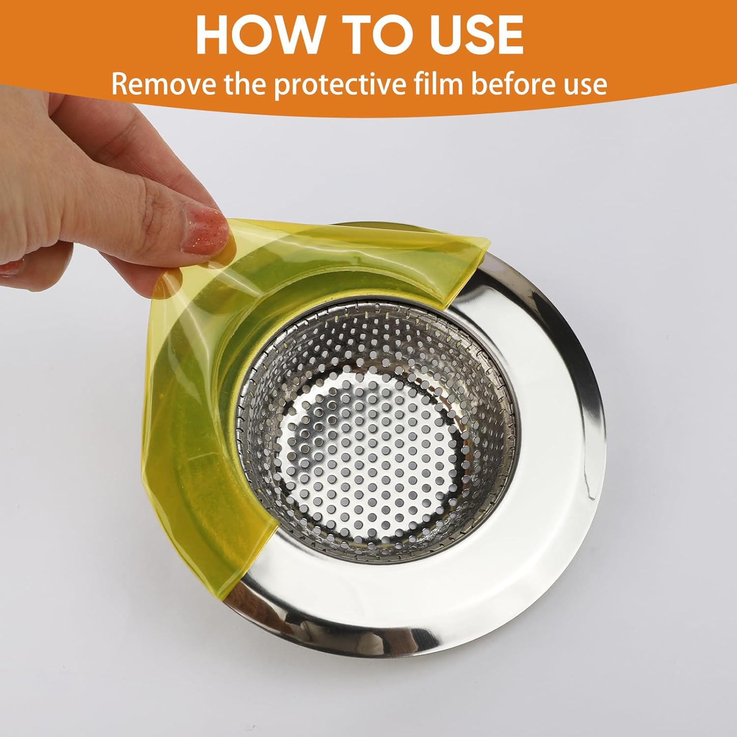Kitchen Sink Strainer 5 Pcs, 4.5 Inch/11.5cm Stainless Steel Sink Drain Strainer Kit Food Catcher for Kitchen V1259-DP01-A-2507