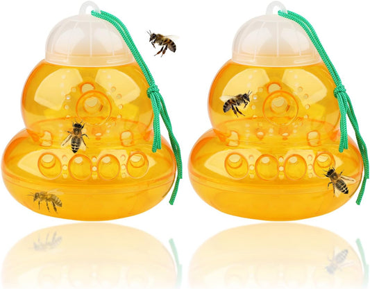 2 Pack Wasp Trap Hornets, Yellow Jackets Wasp Repellent, Hornet Trap, Bee Traps Wasps, Wasp Traps for V1259-DP01-A-2508