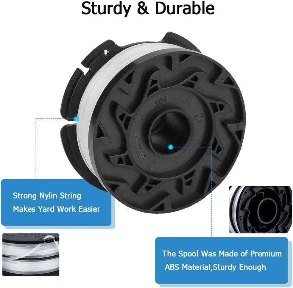 AF-100 String Trimmer Line Replacement - 30ft 0.065 Compatible With Black + Decker Autofeed System - Durable V1259-DP01-A-2511