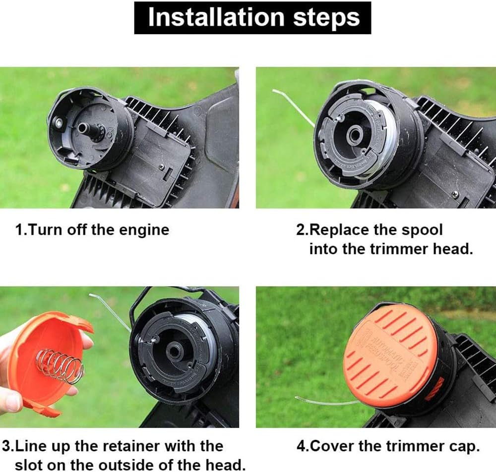 AF-100 String Trimmer Line Replacement - 30ft 0.065 Compatible With Black + Decker Autofeed System - Durable V1259-DP01-A-2511