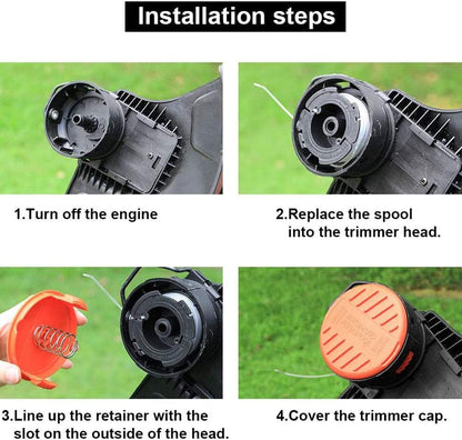 AF-100 String Trimmer Line Replacement - 30ft 0.065 Compatible With Black + Decker Autofeed System - Durable V1259-DP01-A-2511