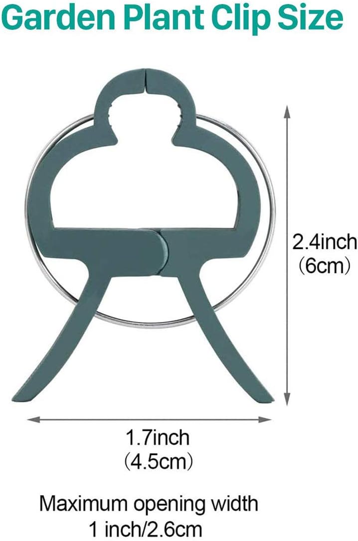 100 Pack Plant Support Clips for Flowers, Vines, Tomatoes - Garden Stem and Stalk Support for Upright Growth V1259-DP01-A-2520