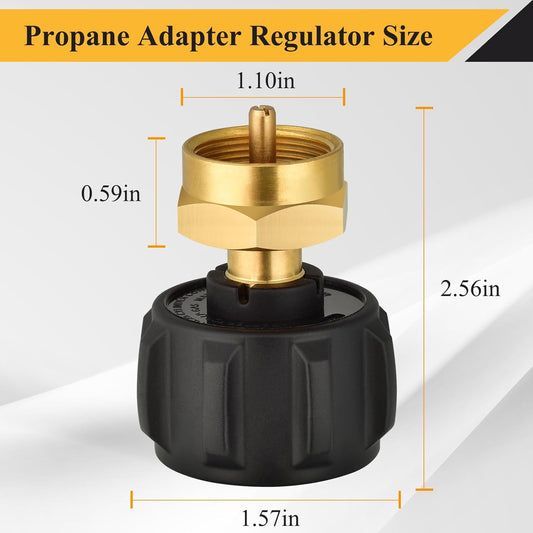 Safest QCC1 Regulator Valve Propane Refill Adapter for Steel Propane Cylinder with Type 1, Fits All 1 LB V1259-DP01-A-2522
