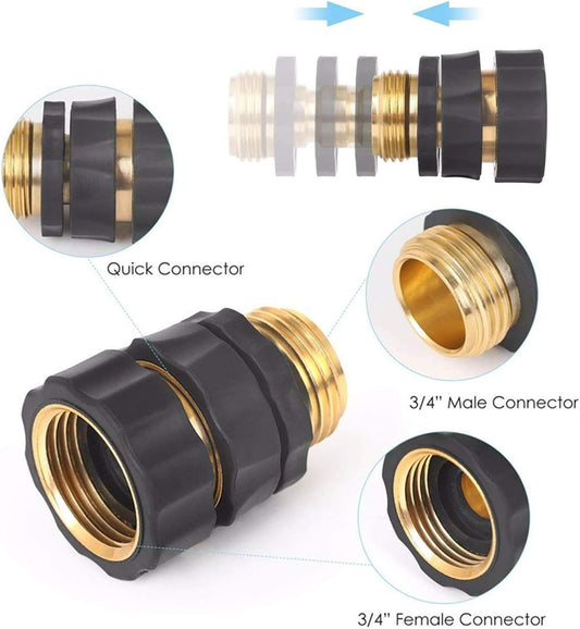 10PACK 3/4" Garden Hose Quick Connect Set Aluminum Hose Kitchen Faucet Connector Kit Thread Fittings Male V1259-DP01-A-2525