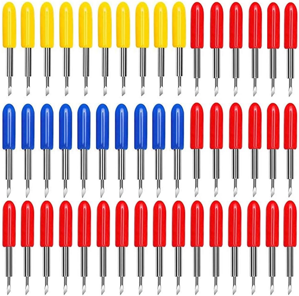 40PCS Replacement Blades for Explore Air/Air 2 Vinyl Cutting Machines, 20PCS 45 degrees Standard + 10PCS 30 V1259-DP01-A-2530
