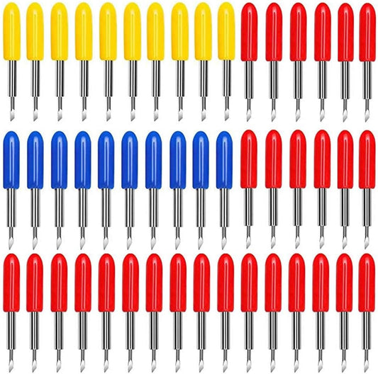 40PCS Replacement Blades for Explore Air/Air 2 Vinyl Cutting Machines, 20PCS 45 degrees Standard + 10PCS 30 V1259-DP01-A-2530