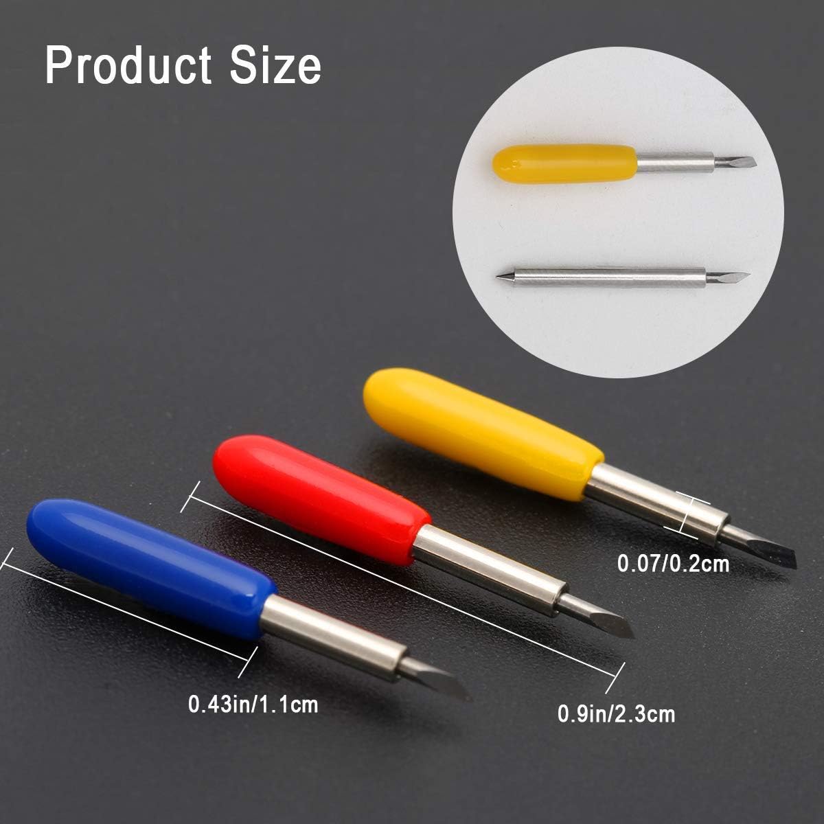 40PCS Replacement Blades for Explore Air/Air 2 Vinyl Cutting Machines, 20PCS 45 degrees Standard + 10PCS 30 V1259-DP01-A-2530