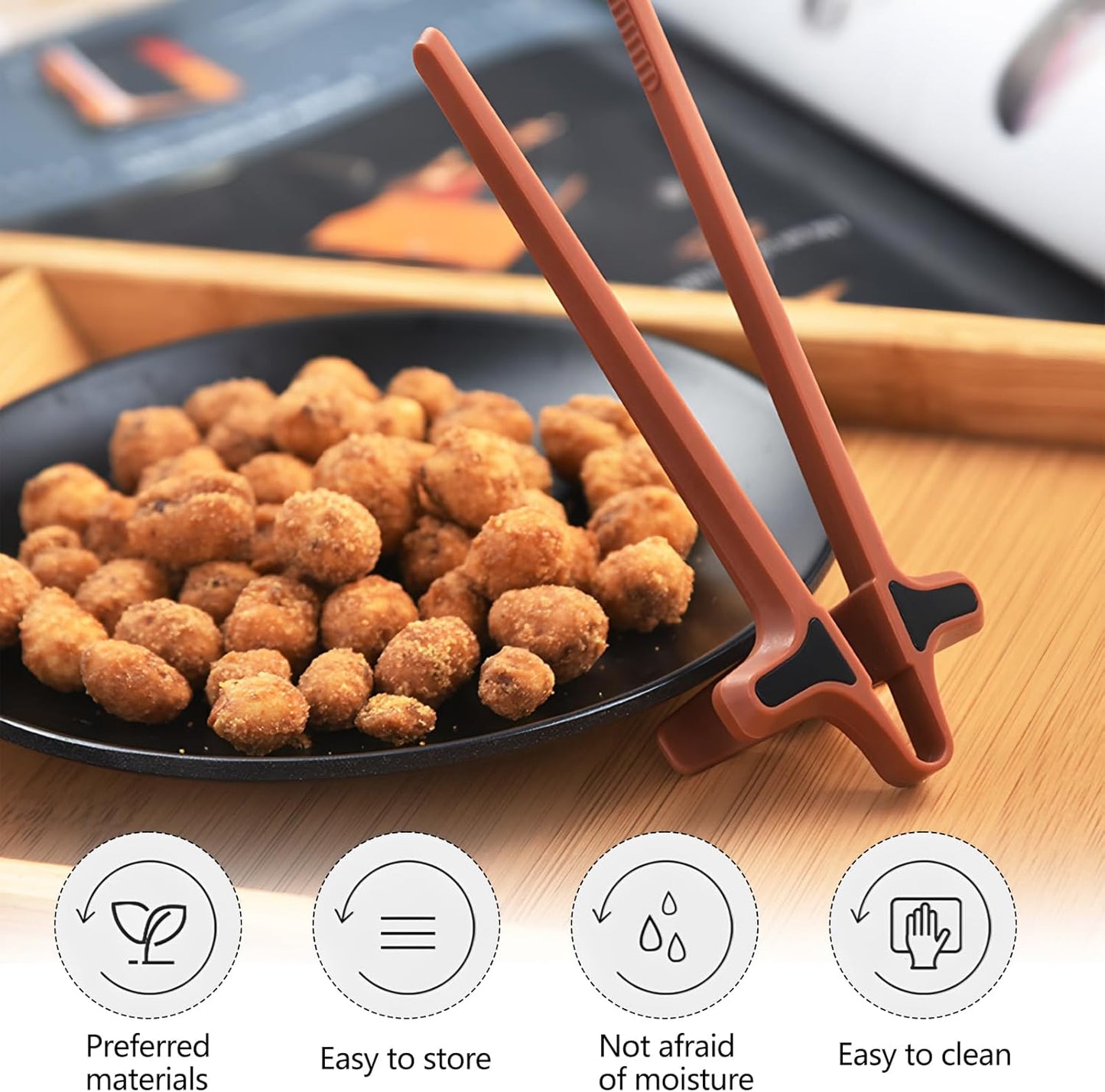 2Pcs Finger Chopsticks, Snack Chopsticks for Gamers Snack Clips Gamepad Accessories Mobile Game Accessories V1259-DP01-A-2535