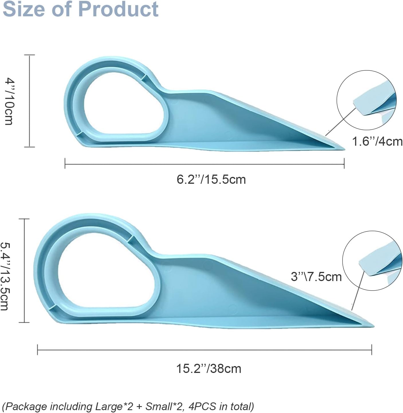 Mattress Lifter Mattress Wedge Elevator, 4 PCS 15.2"x5.4" Ergonomic Mattress Lifter Tool for Changing Sheets V1259-DP01-A-2541