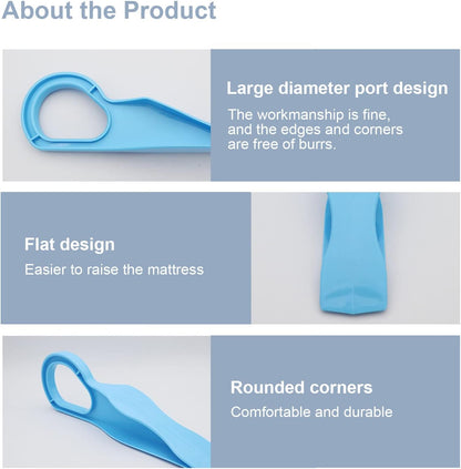 Mattress Lifter Mattress Wedge Elevator, 4 PCS 15.2"x5.4" Ergonomic Mattress Lifter Tool for Changing Sheets V1259-DP01-A-2541