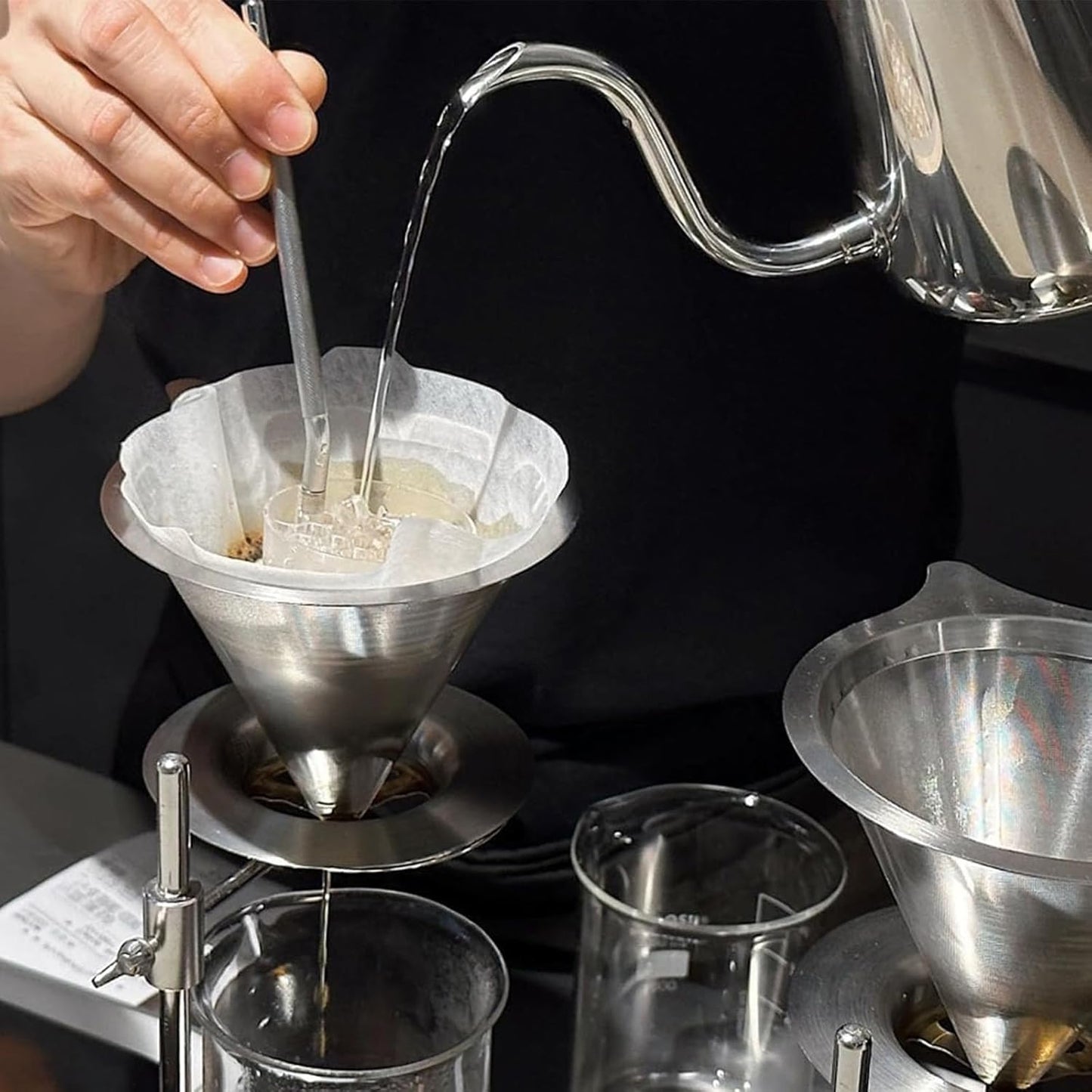 Pour Over Coffee Dripper, Reusable Stainless Steel Pour Over Coffee Filter Paperless Permanent Coffee V1259-DP01-A-2552