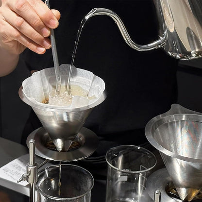Pour Over Coffee Dripper, Reusable Stainless Steel Pour Over Coffee Filter Paperless Permanent Coffee V1259-DP01-A-2552
