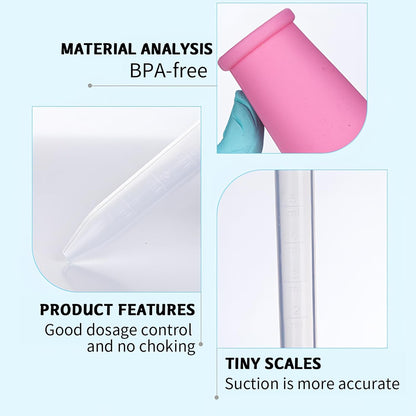 8 Pcs Silicone Liquid Droppers, 5ML Plastic Eye Dropper Pipettes for Science Experiments Gummy Making Kitchen V1259-DP01-A-2561