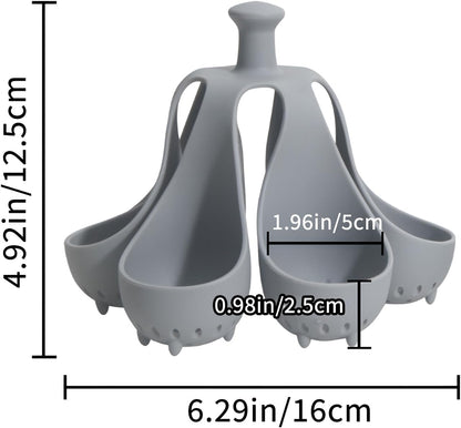Silicone Egg Boiler Rack, Egg Poacher Egg Boiler Holder Holds 6 Eggs for Easy Cooking and Fridge Storage, V1259-DP01-A-2566