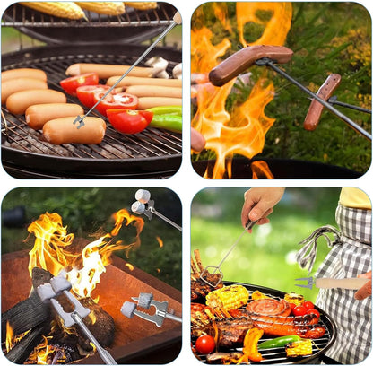 Marshmallow Roasting Sticks, 32 Inch Long Stainless Steel SmoresSticks Extendable Marshmallow Sticks Barbecue V1259-DP01-A-2573