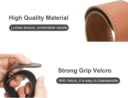 Baby Stroller Hooks, 2 PCS Leather Heavy Duty Mommy Hook with Adjustable Strap for Hanging Diaper Bag, V1259-DP01-A-2574