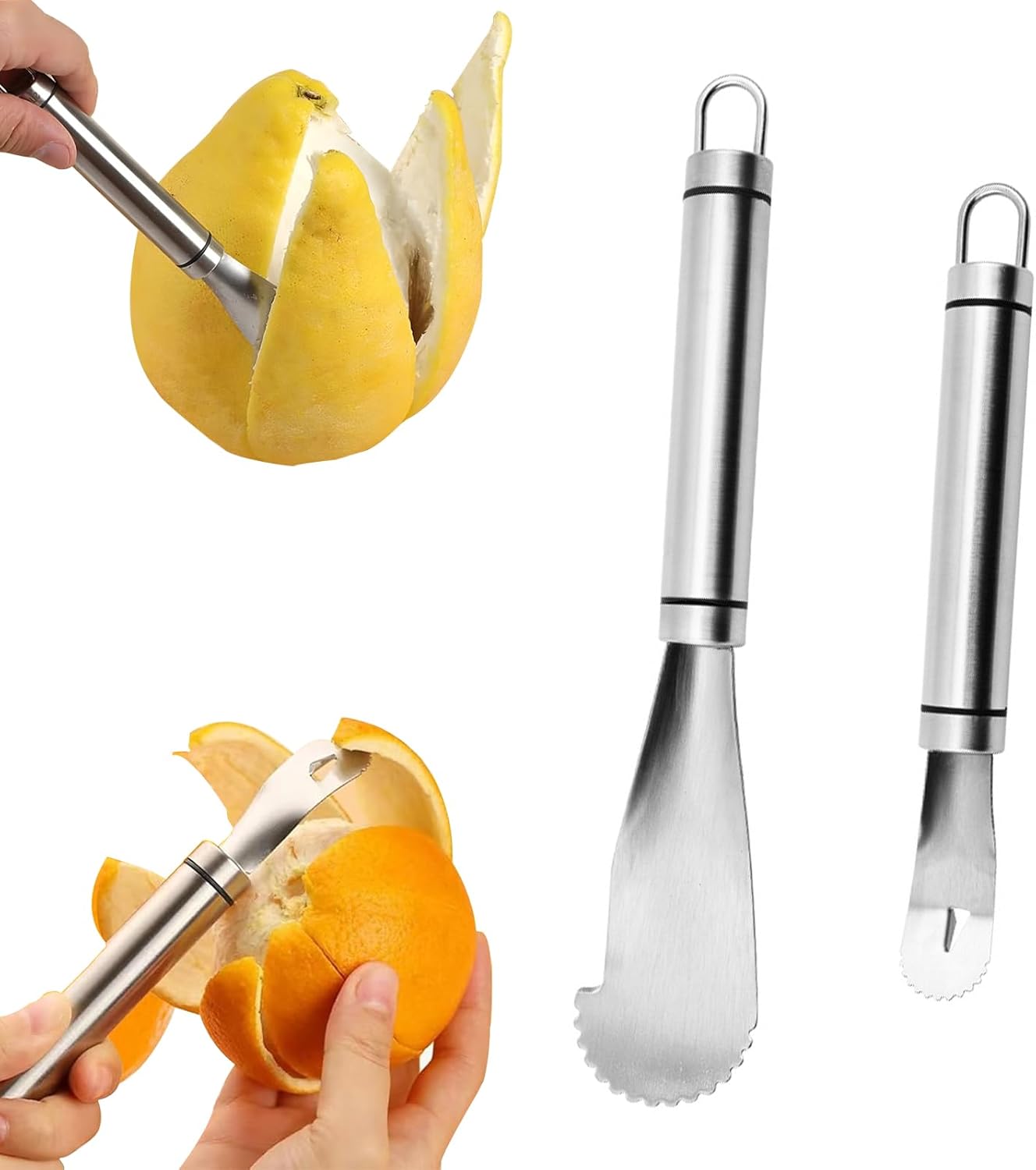 Stainless Steel Orange Peeler Tool Grapefruit Knife, Lemon Citrus Peel Cutter Vegetable Slicer Fruit Tools V1259-DP01-A-2581