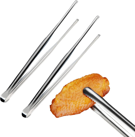 2 Pcs BBQ Kitchen Tongs, Stainless Steel Heat Resistant Tweezer Tongs Utensils for Kitchen Cooking, Grilling V1259-DP01-A-2584