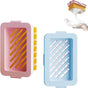 2 Pack Soap Holder Bar Soap Dish with Drain, Non-Slip Soap Box with Fixed Soap Net for Bathroom Gym (Pink, V1259-DP01-A-2586