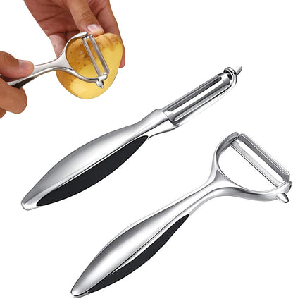 Vegetable Peeler Swivel Potato Peelers, Multifunction Peeler Set, Sharp Stainless Steel Blades and Ergonomic V1259-DP01-A-2588