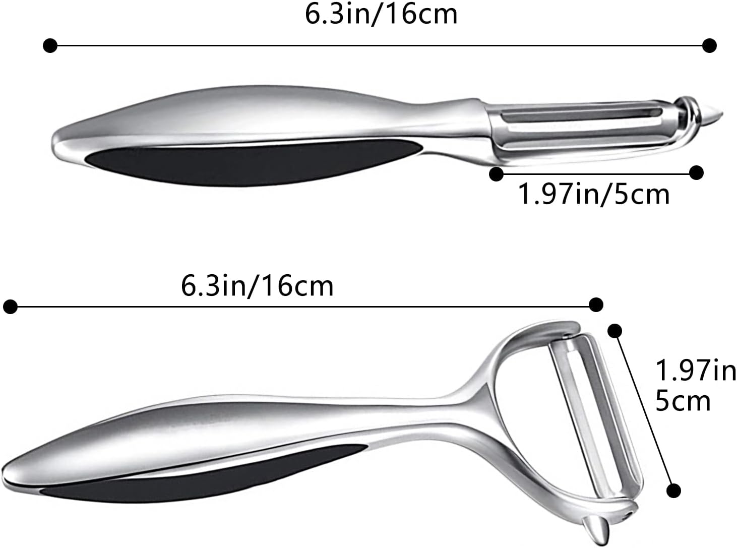 Vegetable Peeler Swivel Potato Peelers, Multifunction Peeler Set, Sharp Stainless Steel Blades and Ergonomic V1259-DP01-A-2588