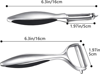 Vegetable Peeler Swivel Potato Peelers, Multifunction Peeler Set, Sharp Stainless Steel Blades and Ergonomic V1259-DP01-A-2588