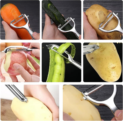 Vegetable Peeler Swivel Potato Peelers, Multifunction Peeler Set, Sharp Stainless Steel Blades and Ergonomic V1259-DP01-A-2588