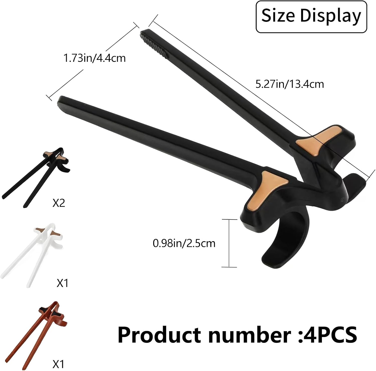 4Pcs Finger Chopsticks, Snack Chopsticks for Gamers Snack Clips Gamepad Accessories Mobile Game Accessories V1259-DP01-A-2593