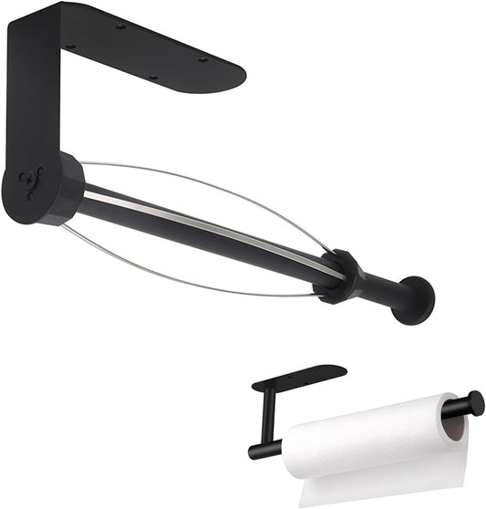 Paper Towel Holder Under Cabinet, Self Adhesive or Drilling, Wall Mount Stainless Steel Paper Towel Rack for V1259-DP01-A-2603