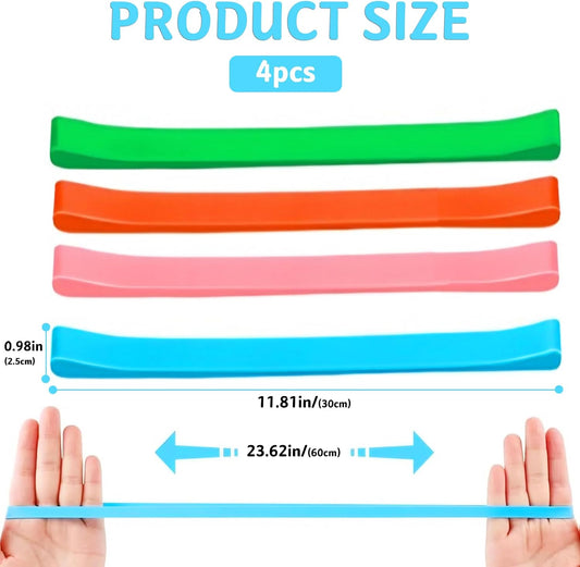 Towel Bands (4 Pack), Stretch Silicone Beach Towel Clips for Beach Pool & Cruise Chairs, Summer Beach Trip V1259-DP01-A-2605