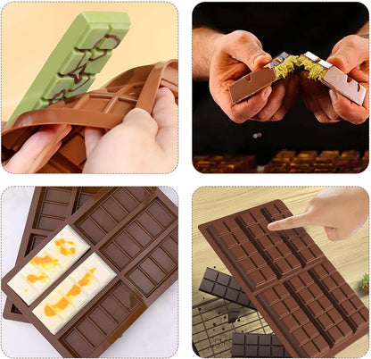 2 Pcs Chocolate Bar Mold, Easy Release Silicone Chocolate Molds, Food Grade Non-Stick Dubai Chocolate Mold V1259-DP01-A-2607