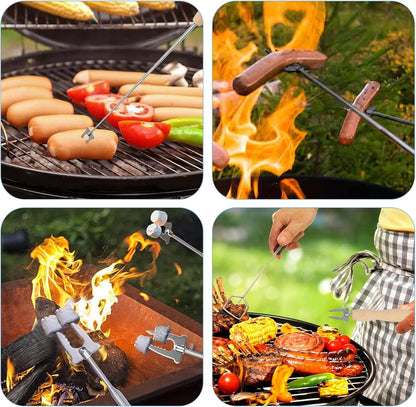 6 Pcs Marshmallow Roasting Sticks, 32 Inch Long Stainless Steel SmoresSticks Extendable Marshmallow Sticks V1259-DP01-A-2608