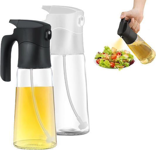 2 Pcs Oil Sprayer for Cooking, 300 ml Olive Oil Dispenser, Glass Oil Spray Bottle with Scale for Kitchen, V1259-DP01-A-2609