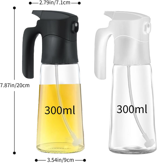 2 Pcs Oil Sprayer for Cooking, 300 ml Olive Oil Dispenser, Glass Oil Spray Bottle with Scale for Kitchen, V1259-DP01-A-2609