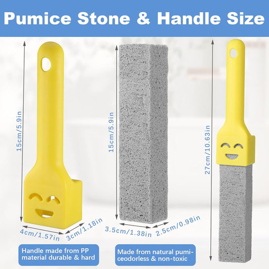 6Pc Pumice Stone for Toilet, Toilet Pumice Cleaning Stone with 2 Handle, Replaceable Toilets Pumice Stones V1259-DP01-A-2614
