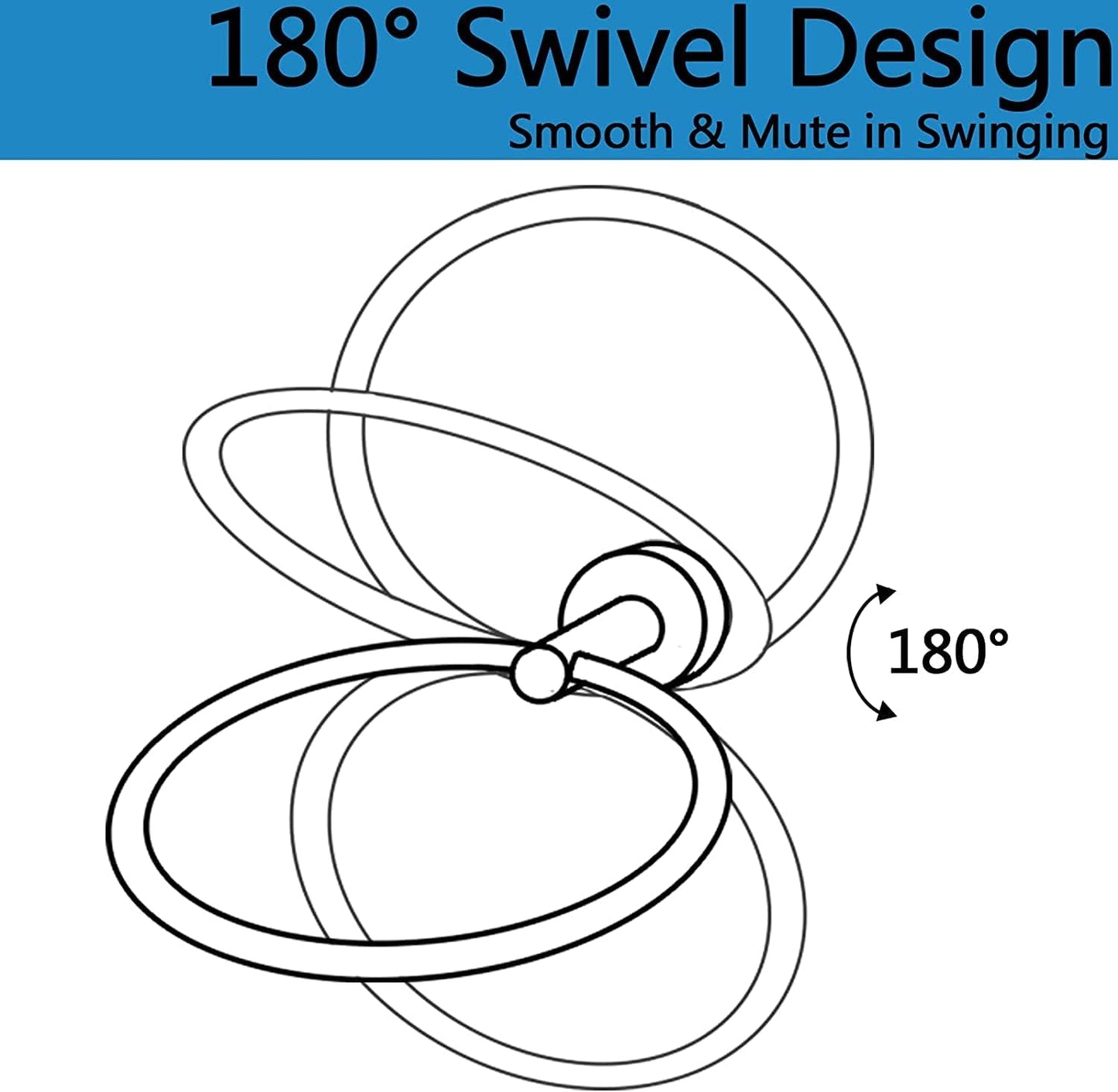 Hand Towel Ring, 304 Stainless Steel Towel Ring Hanging Round for Bathroom and Kitchen V1259-DP01-A-2617