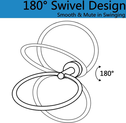 Hand Towel Ring, 304 Stainless Steel Towel Ring Hanging Round for Bathroom and Kitchen V1259-DP01-A-2617