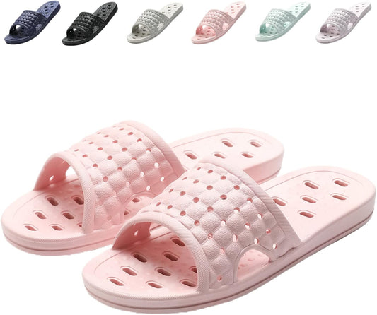 Shower Shoes Quick Dry Non-Slip Bathroom Slippers for Men Women Dorm Home Slides V1259-DP01-A-2619