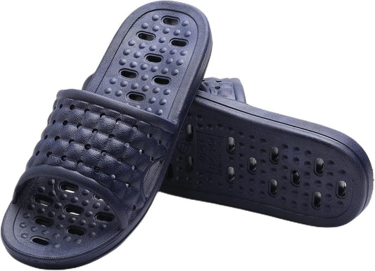 Quick Drying Shower Slippers non-slip Bathroom Slippers Drain Holes Shower Shoes for Women and Men Dorm pool V1259-DP01-A-2623