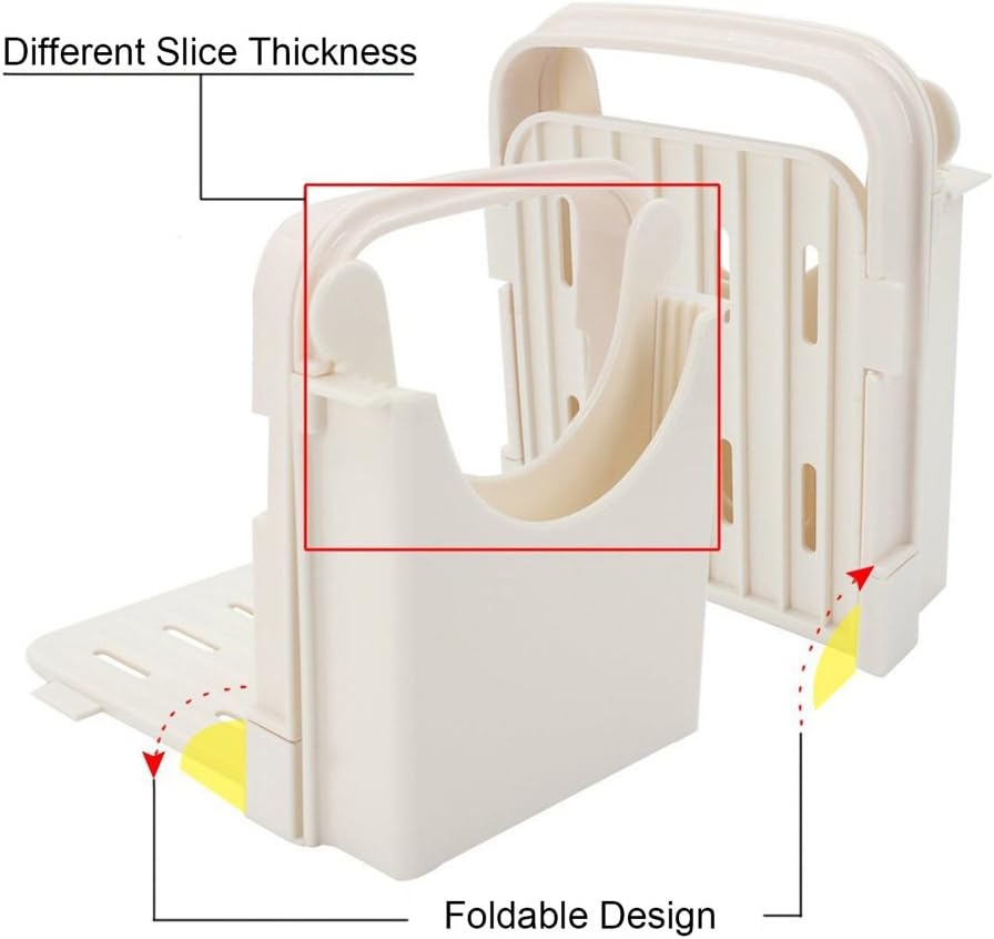 Foldable & Adjustable Bread Slicer Guide for Homemade Toast Cutter Sandwich Maker Loaf Cutter Machine With V1259-DP01-A-2625