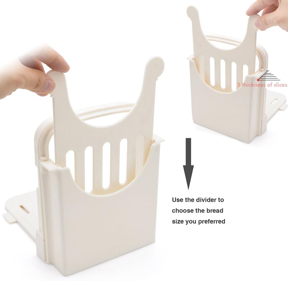 Foldable & Adjustable Bread Slicer Guide for Homemade Toast Cutter Sandwich Maker Loaf Cutter Machine With V1259-DP01-A-2625